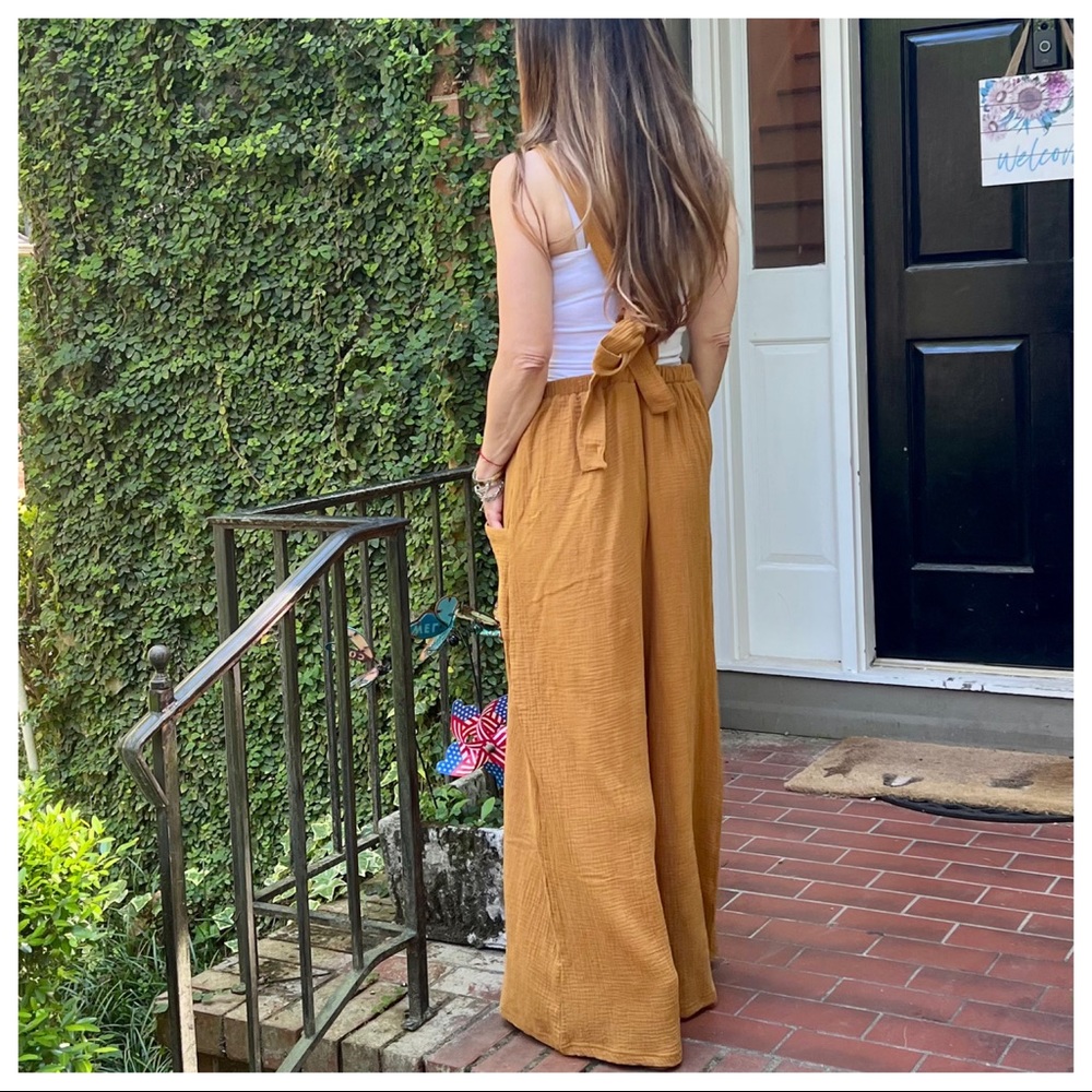 23 Angela Solid Fabulous Wide Leg Jumpsuit - Picture 3 of 9